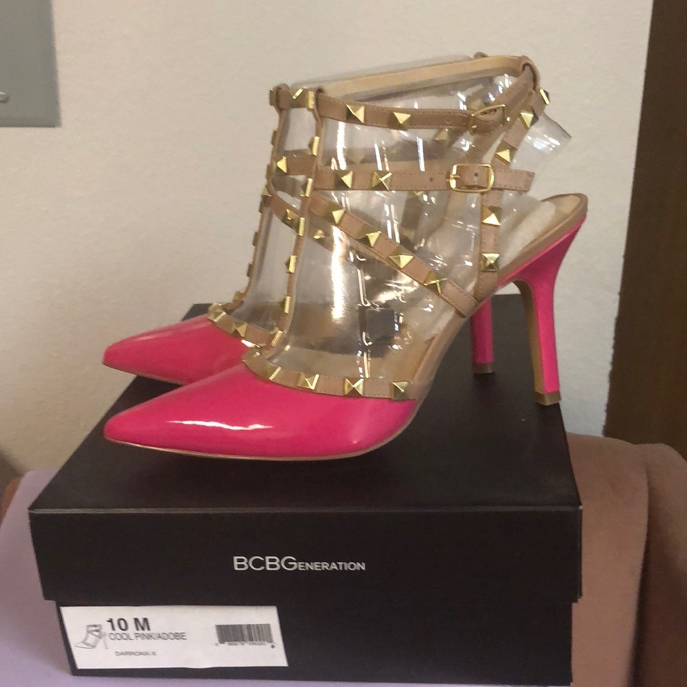 BCBG Bright pink heels